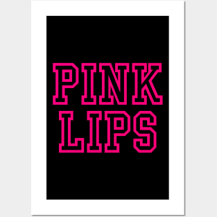 Pink Lips (Dark) Posters and Art